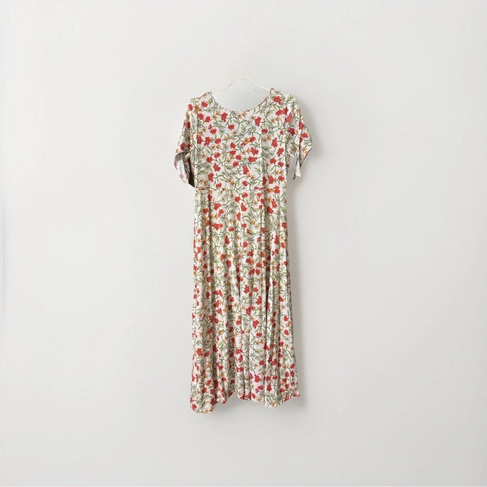 Emma & Michele Kids Dress in Red and Cream Floral